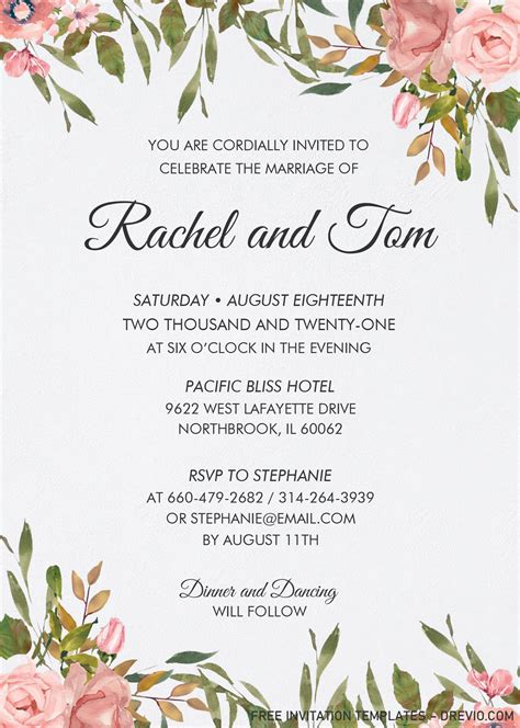 Invitation templates .